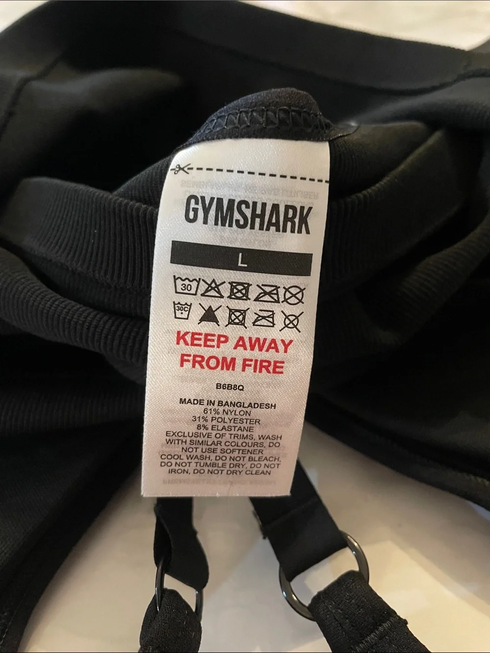 Gymshark black longline